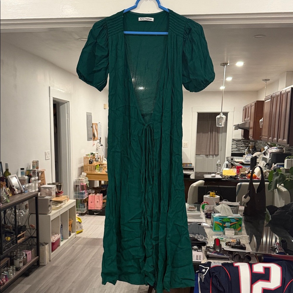 Reformation Elegant Green Dress